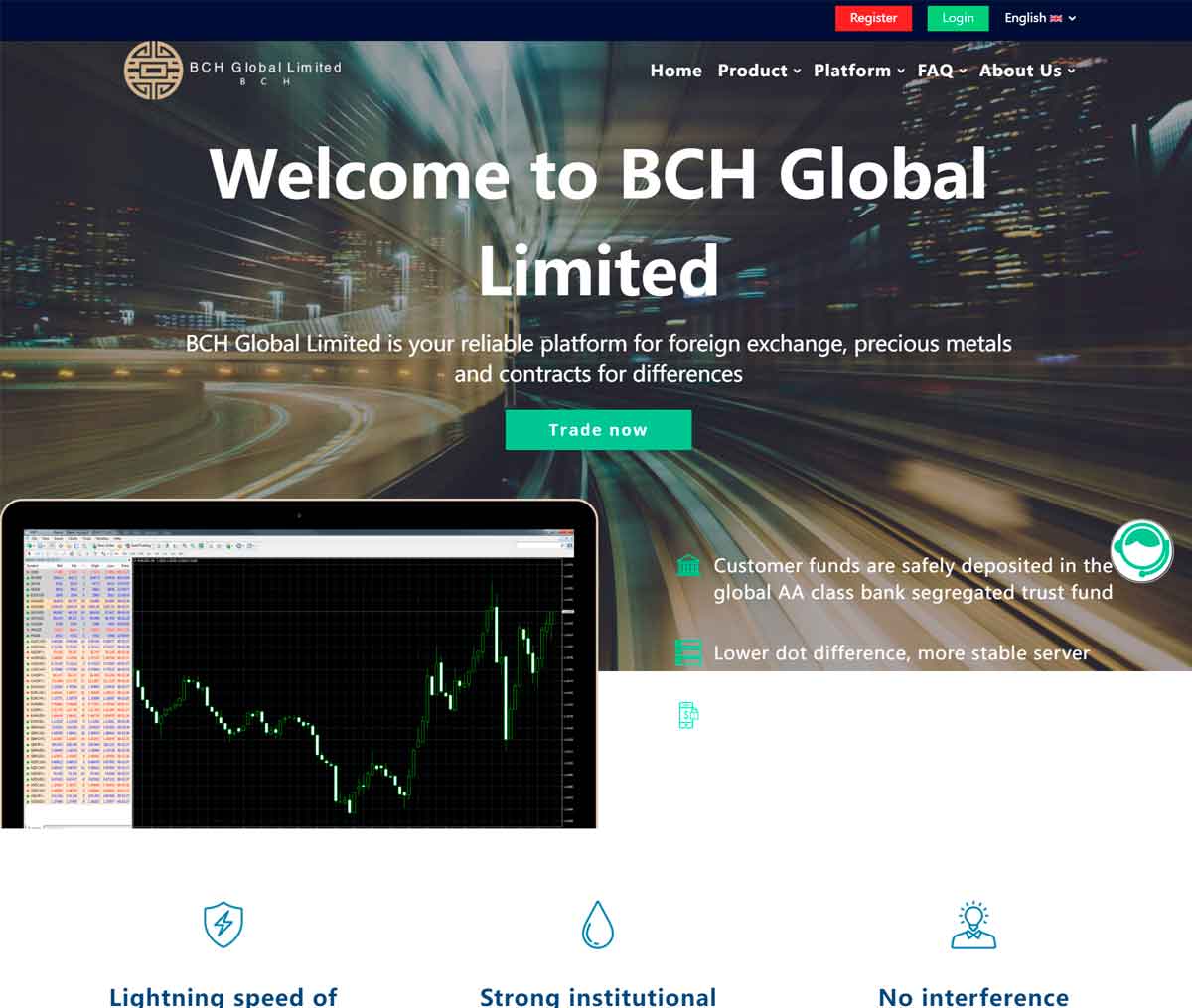 Página web de BCH Global Limited