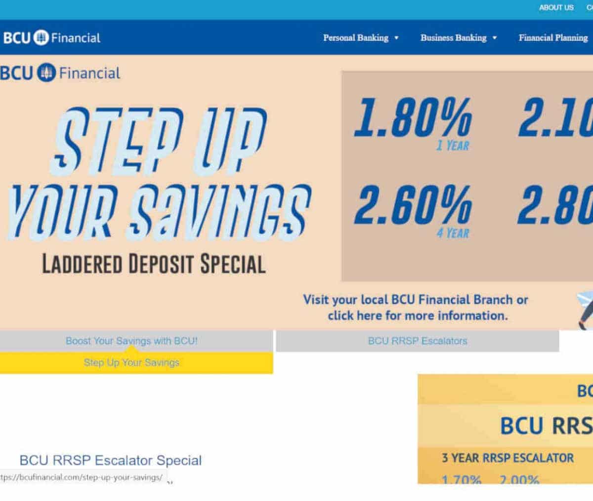 Página web de BCU Financial