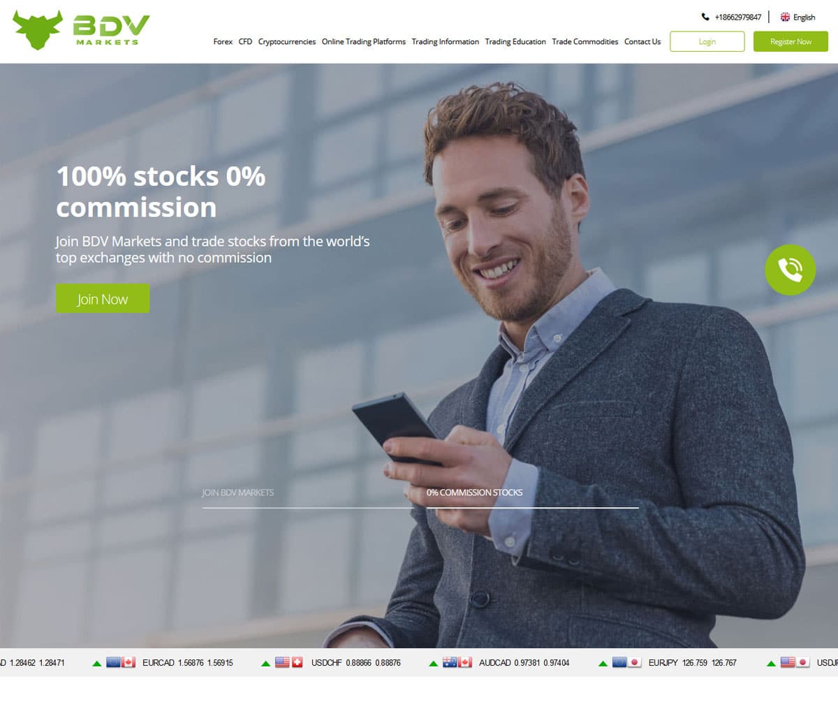 Página web de BDV Markets