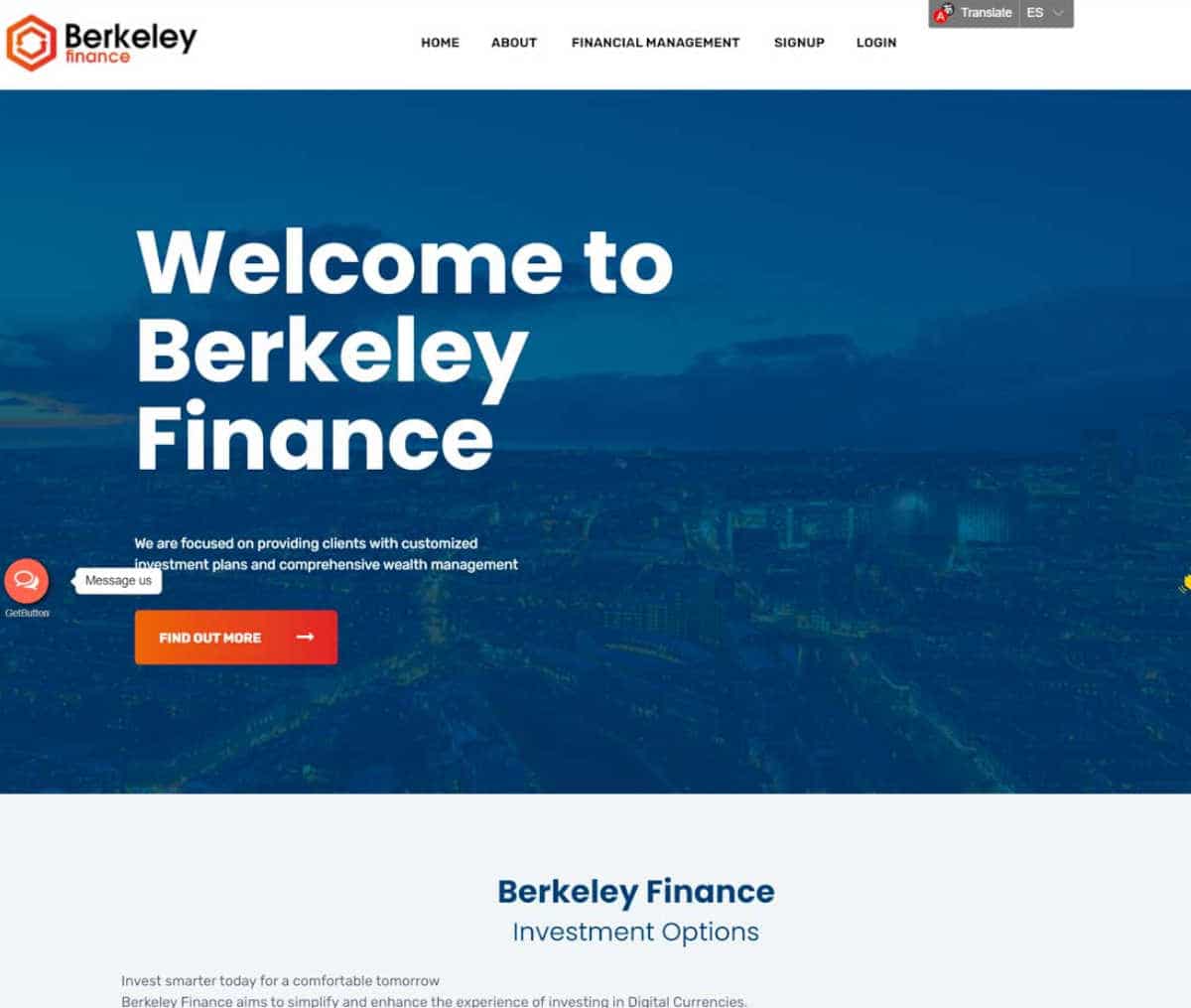 Página web de Berkeley Finance