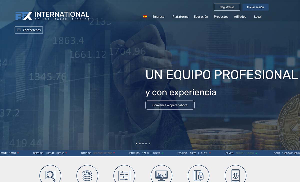 Página web de BFX International