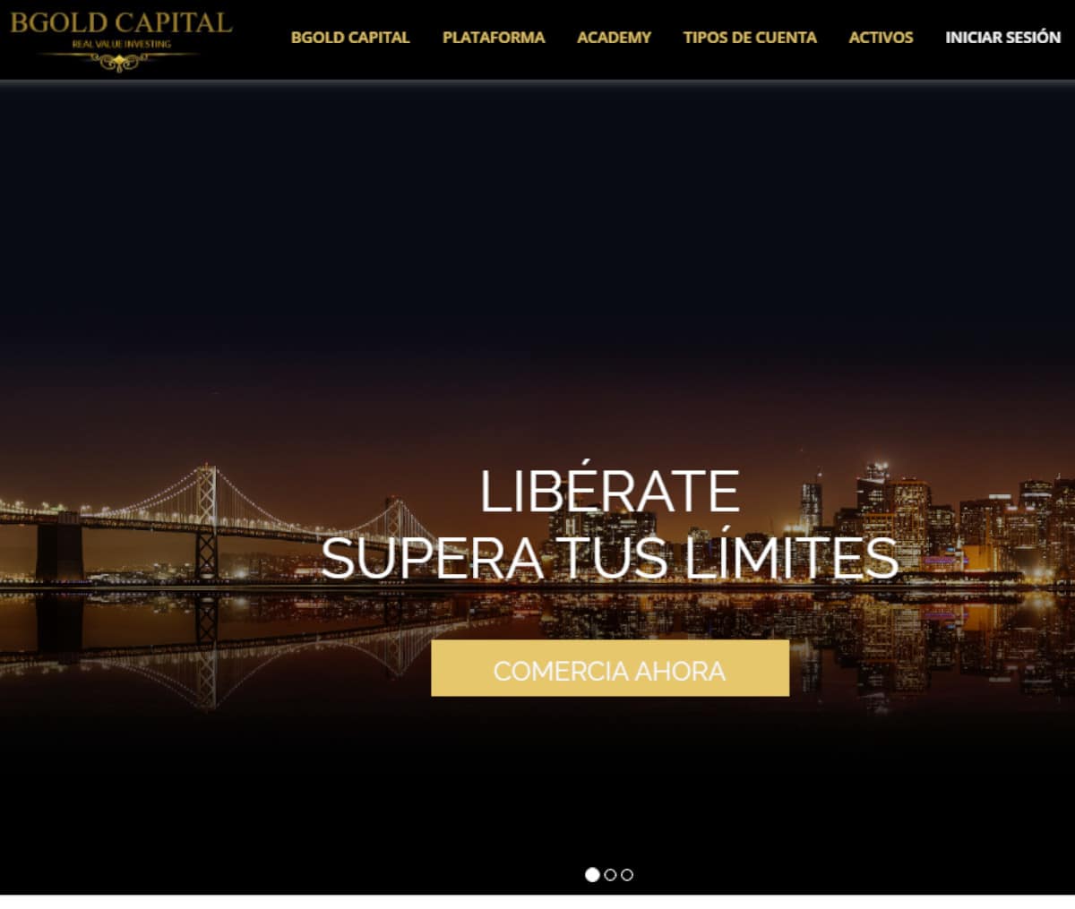 Página web de BGold Capital