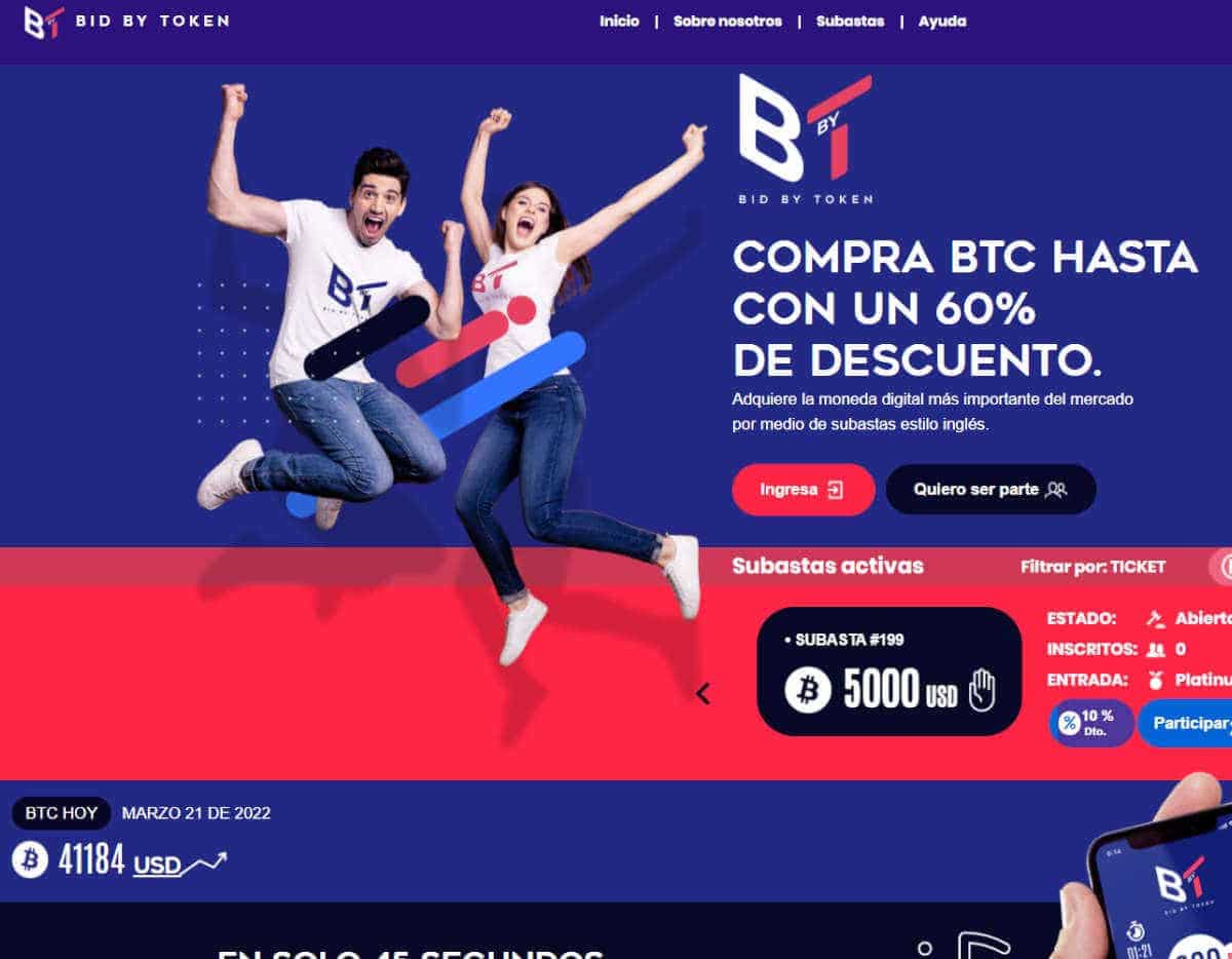 Página web de BidBytoken