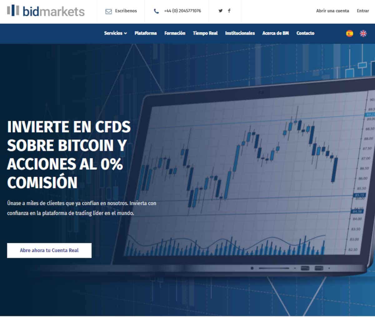 Página web de BidMarkets