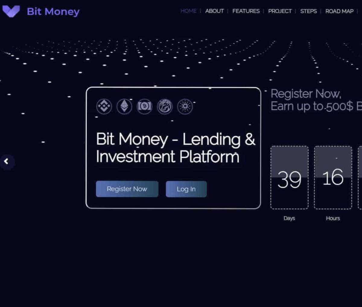 Página web de Bit Money