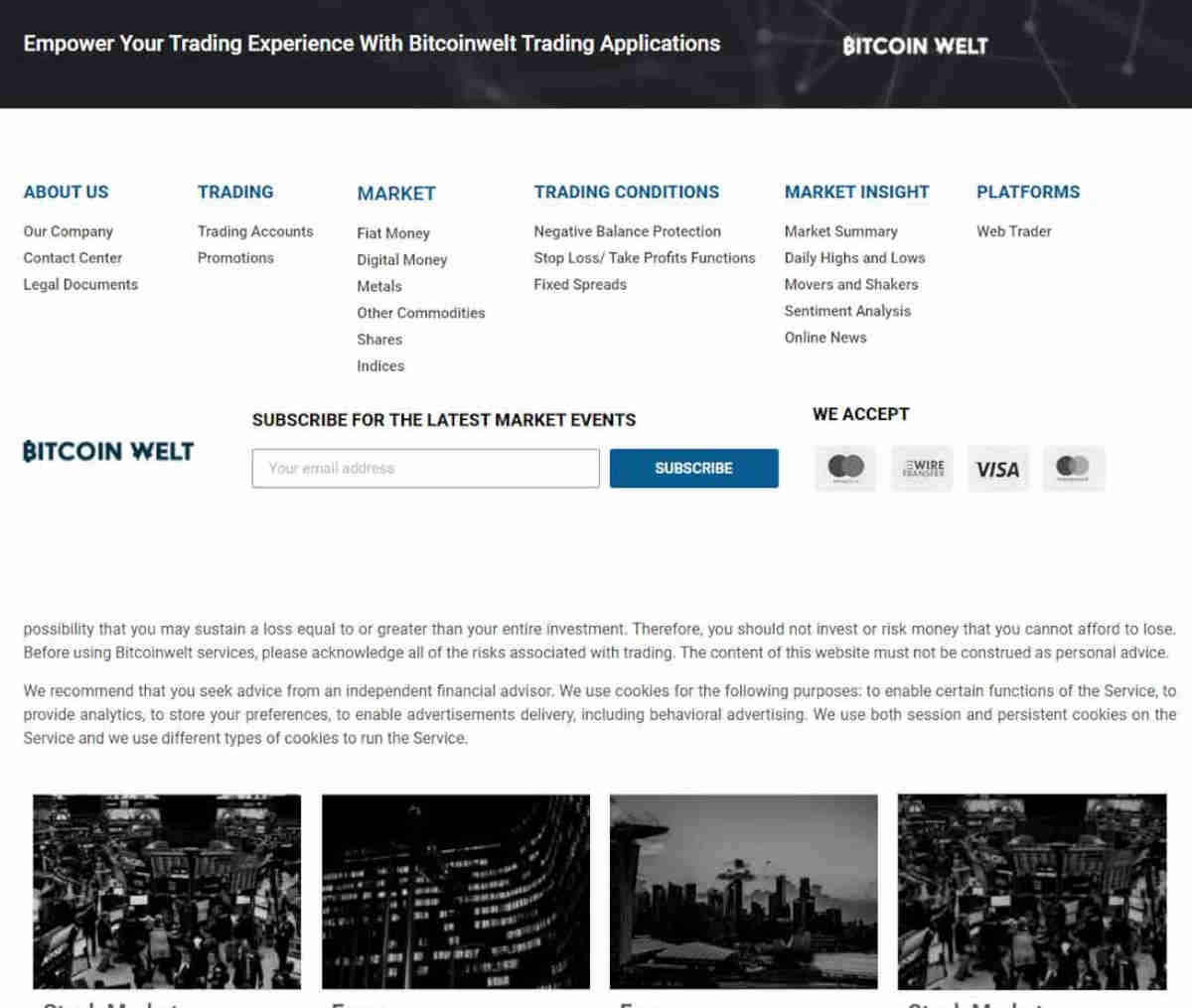 Página web de Bitcoinwelt