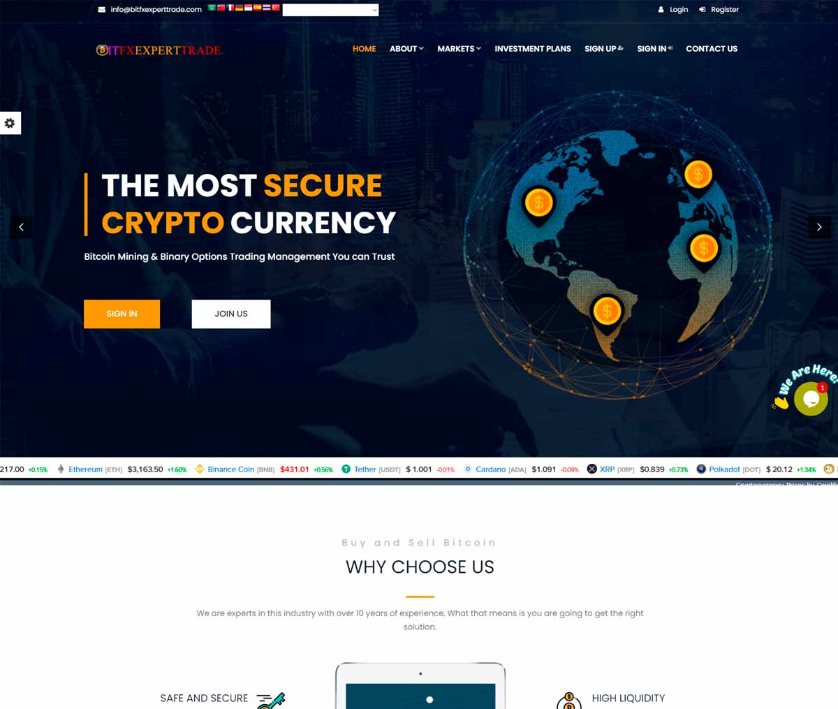 Página web de Bitfxexperttrade