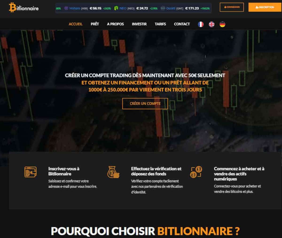 Página web de Bitlionnaire