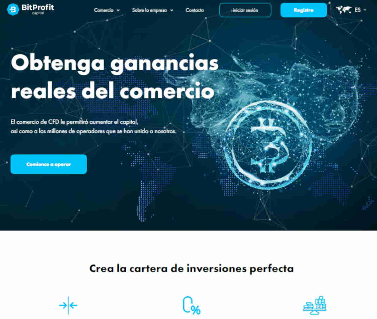 Página web de BitProfit Capital