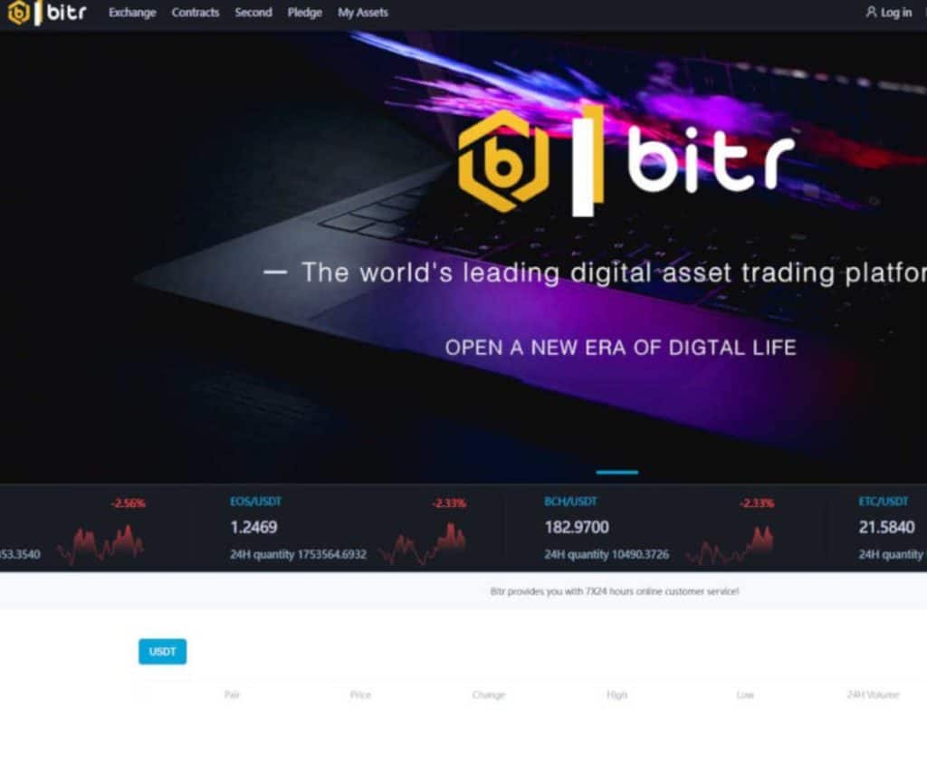 Sitio web de Bitr