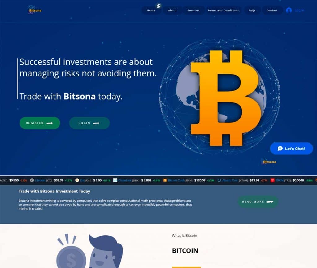 Página Web Bitsona