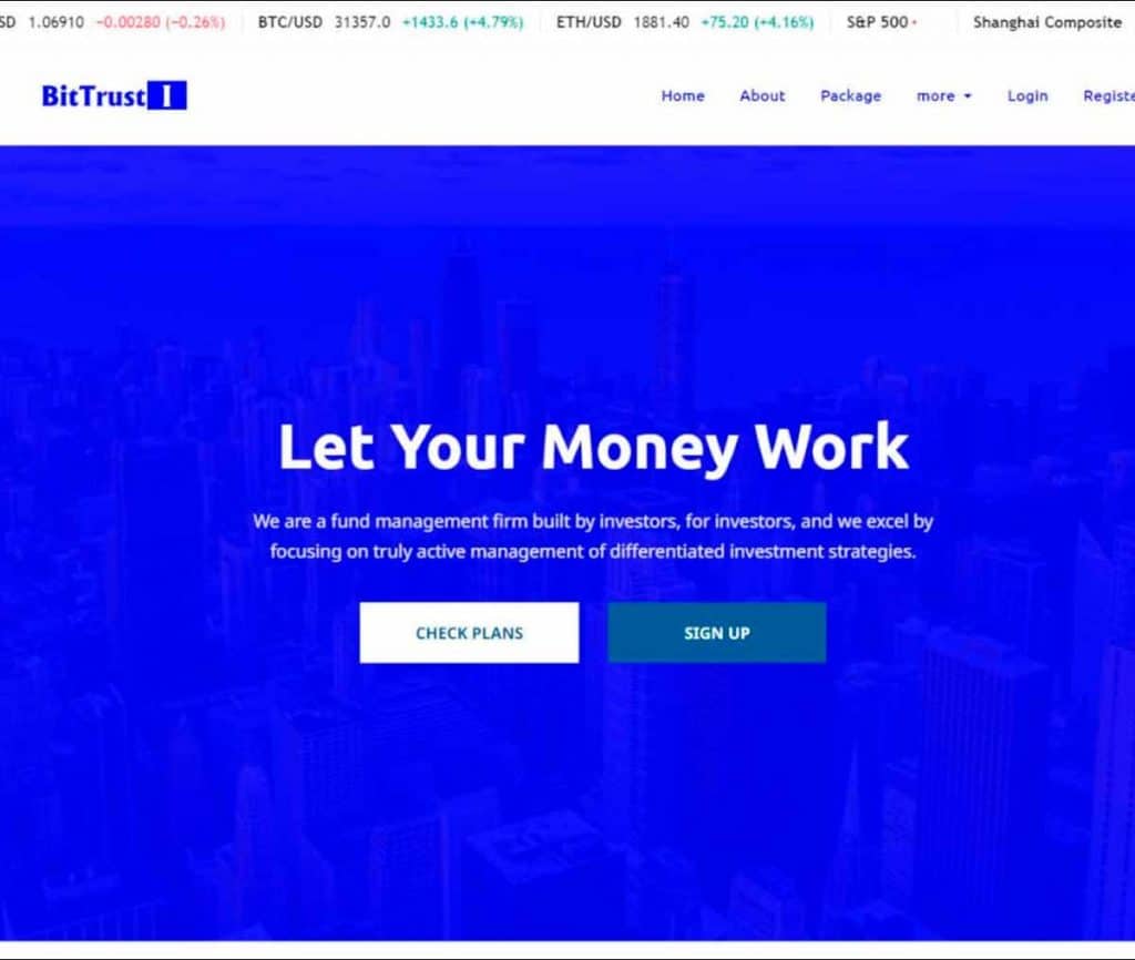 Página Web BitTrust Investments