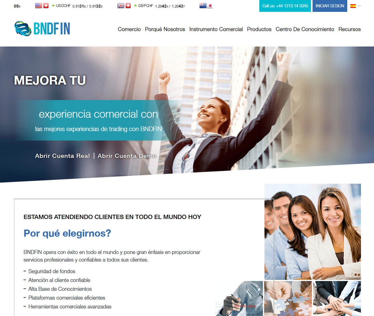 Página web de BNDFIN