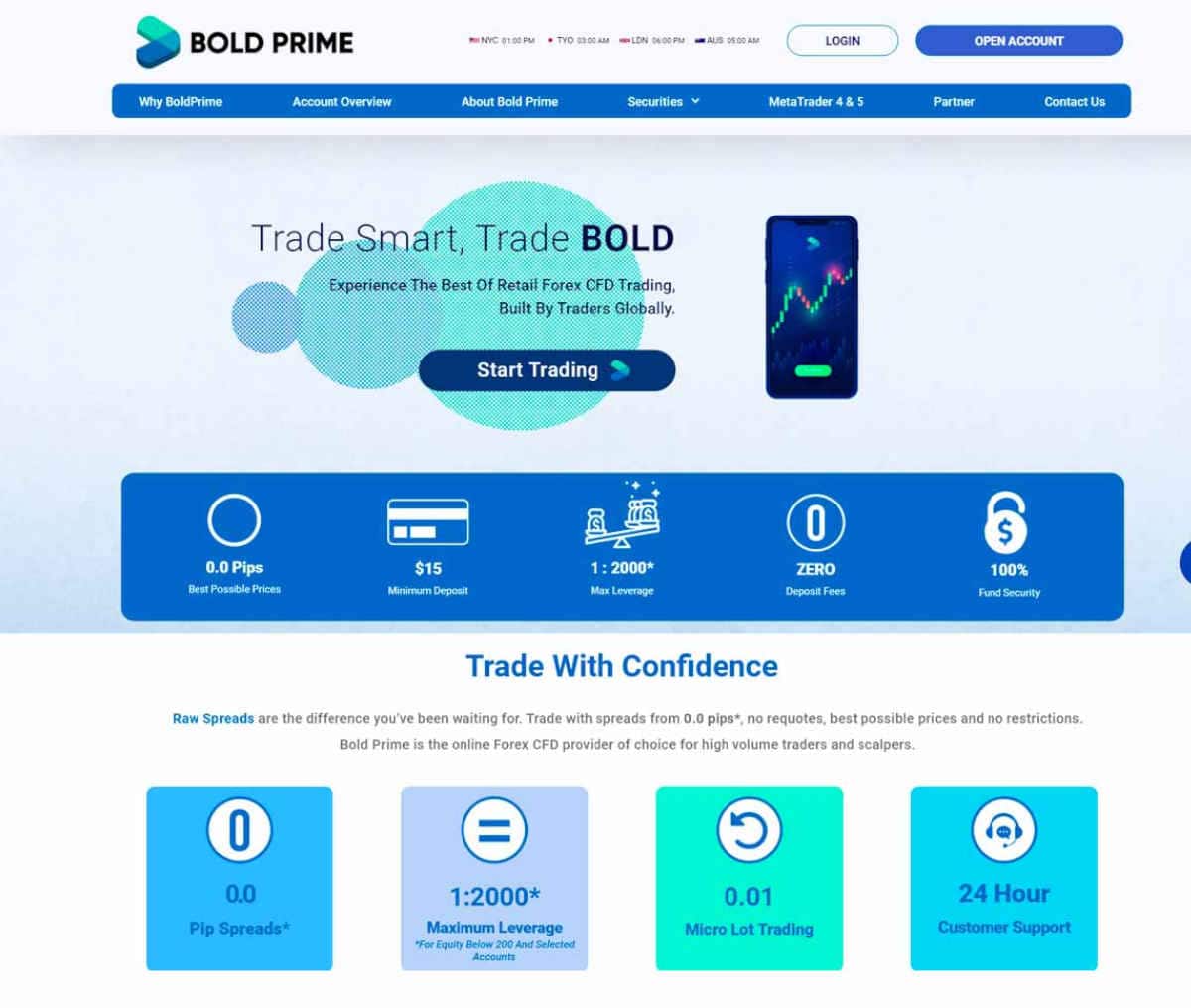Página web de Bold Prime