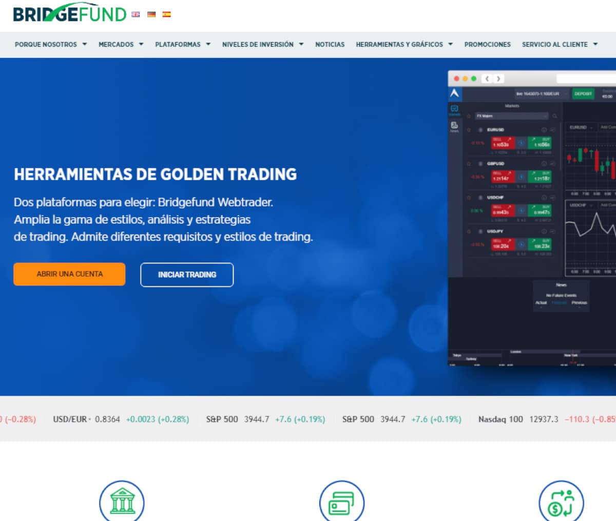 Página web de BridgeFund