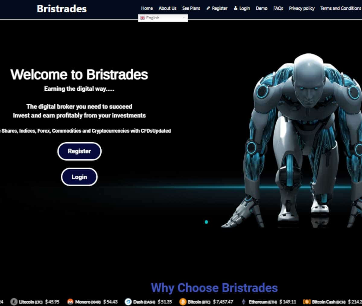 Página web de Bristrades