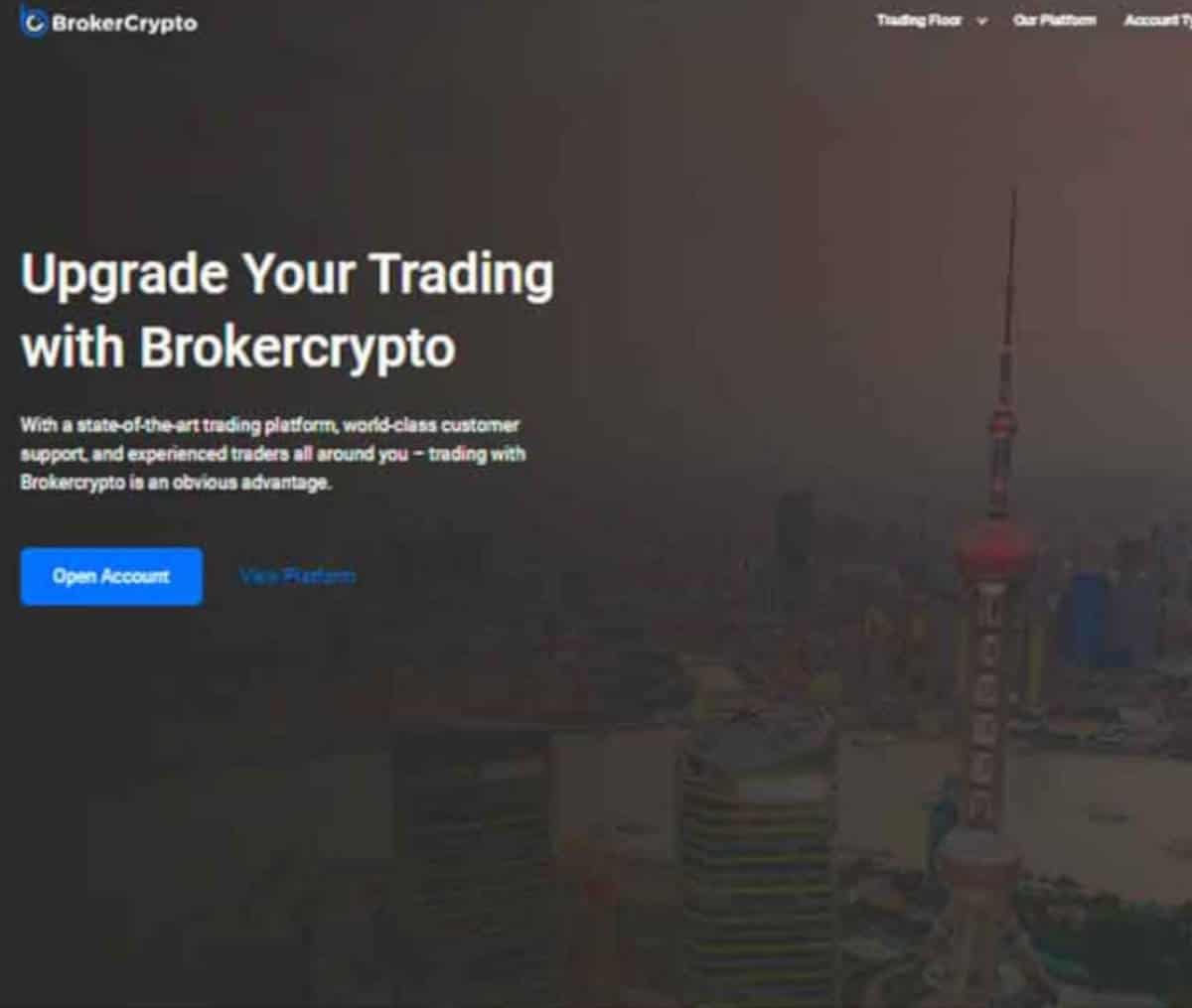 Página web de BrokerCrypto