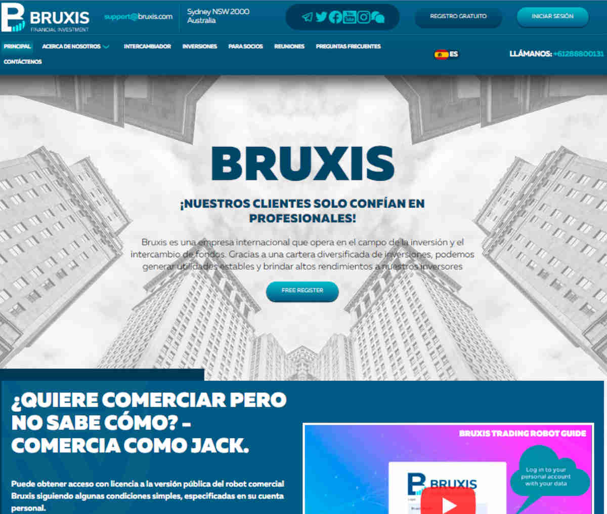 Página web de Bruxis