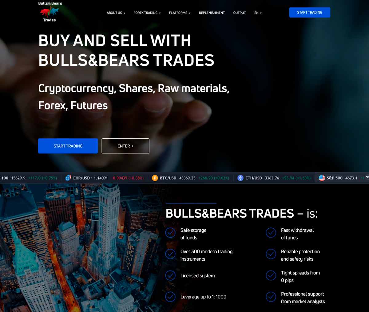 Página web de Bulls&Bears Trades