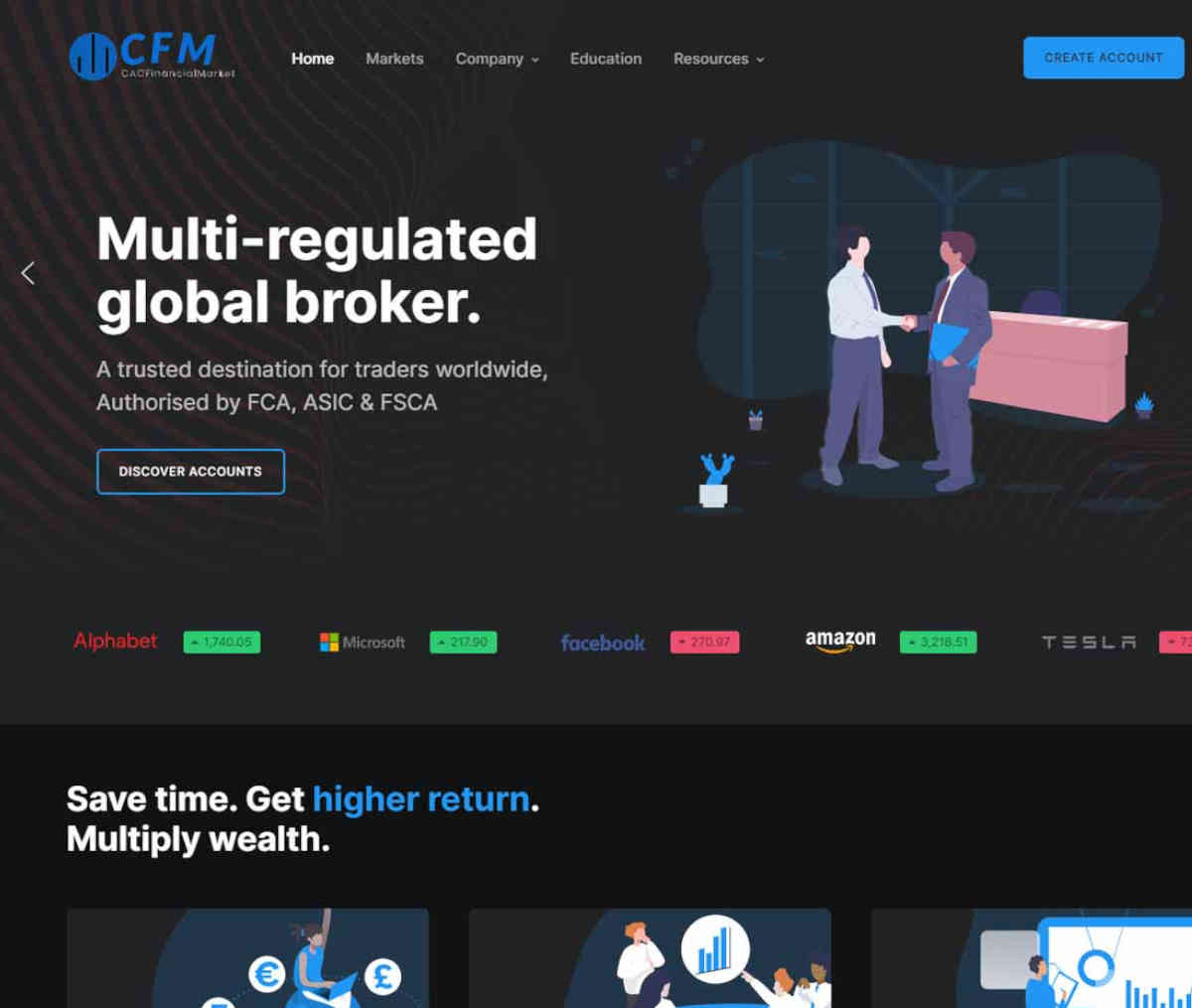 Página web de Cacfinancialmarket