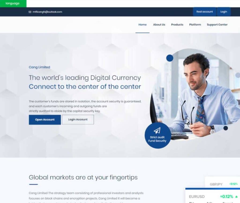 Sitio web de Cang Limited