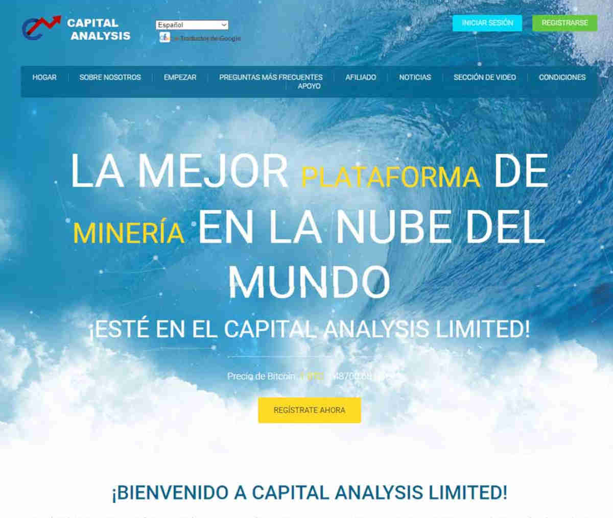 Página web de Capital Analysis
