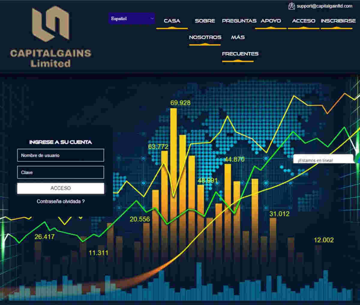 Página web de Capital Gain Ltd