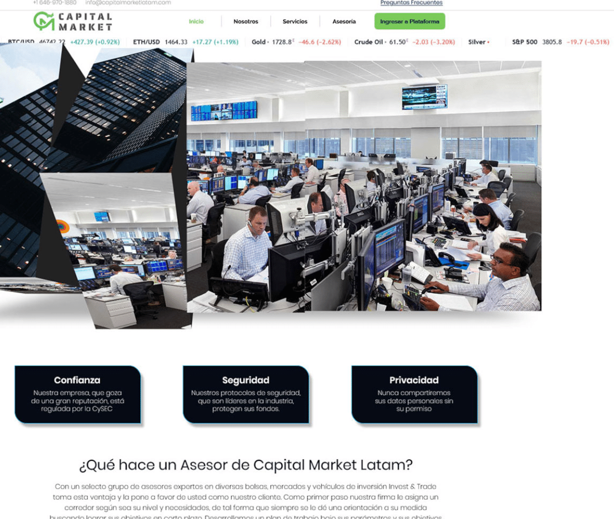 Página web de Capital Market Latam