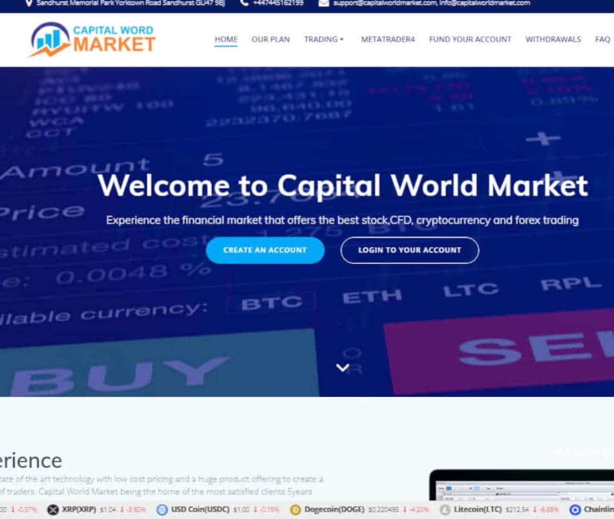 Página web de Capital World Market