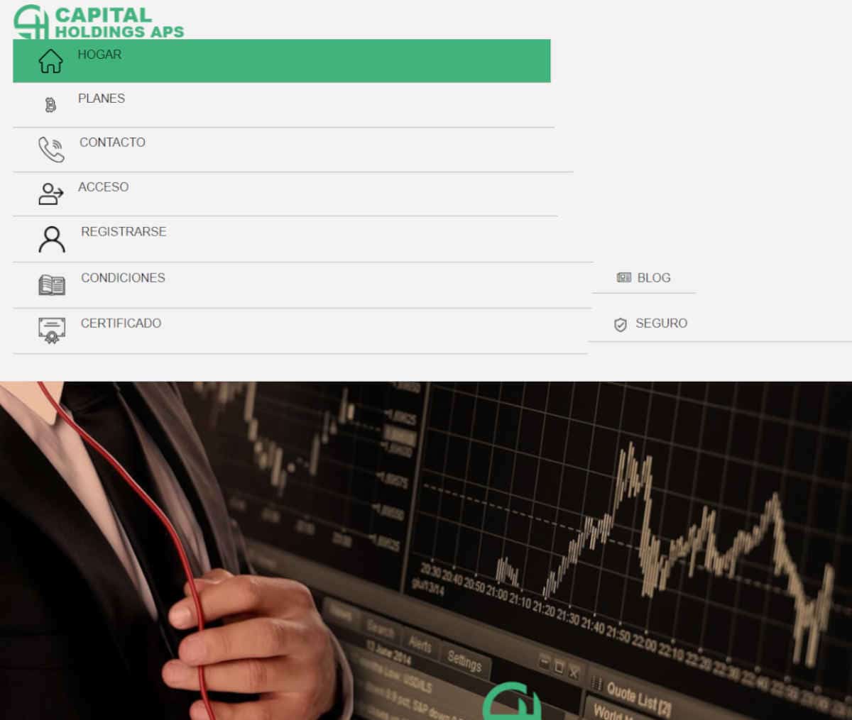 Página web de Capital Holdings ApS