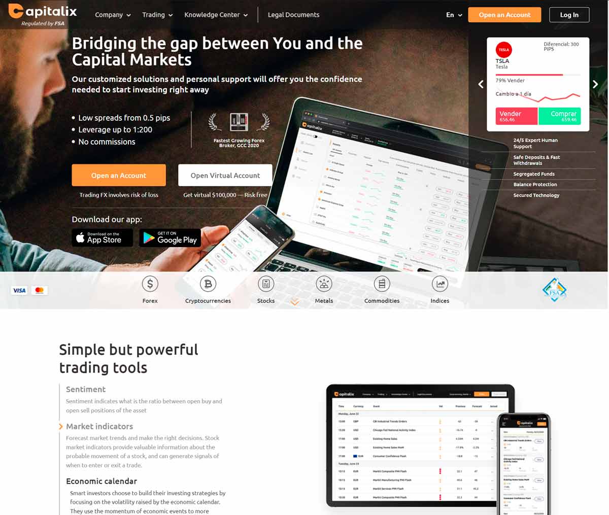 Página web de Capitalix