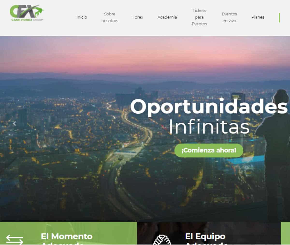 Página web de Cash Fx Group