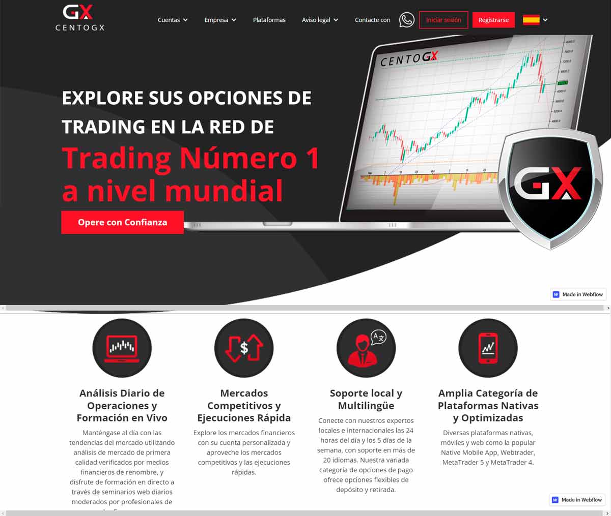 Página web de CentoGX