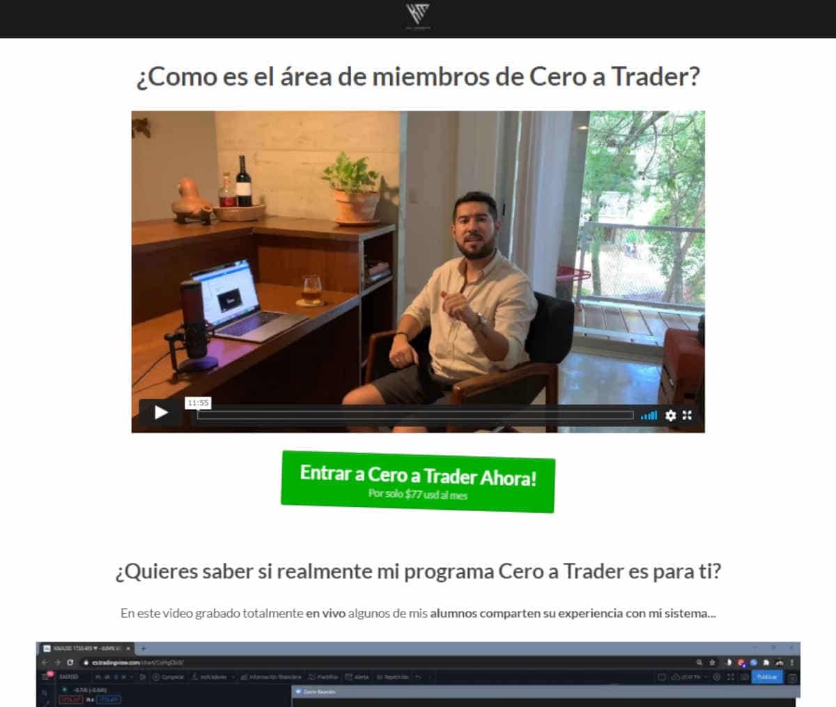 Página web de Cero a Trader