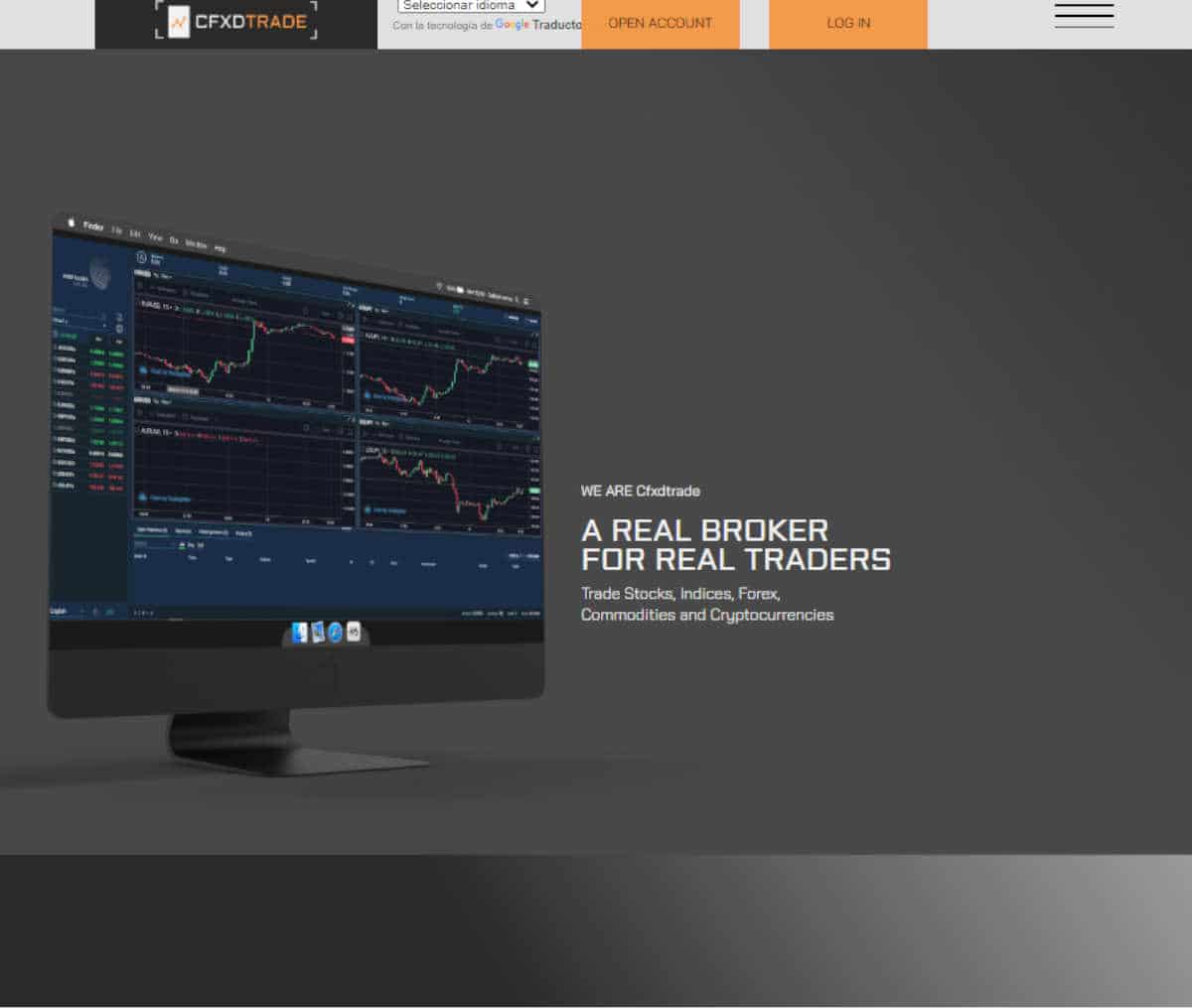 Página web de CFXDTrade