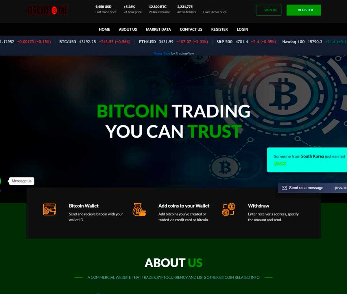 Página web de Cashforexzone