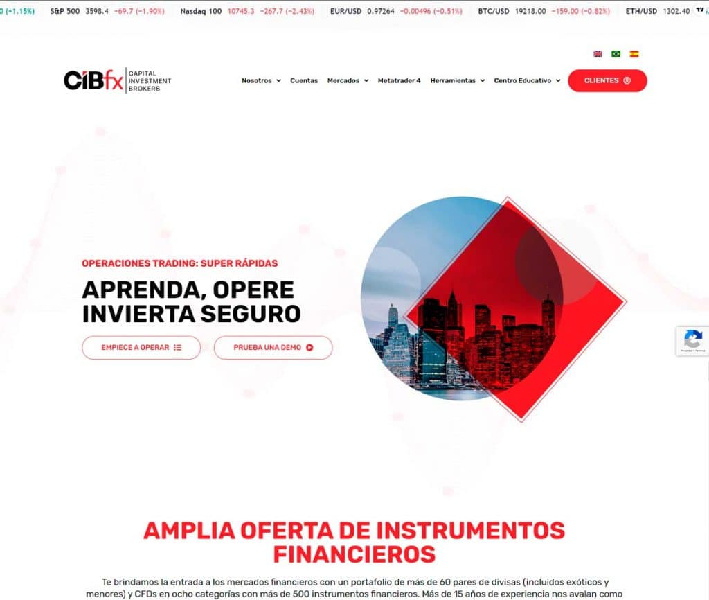 Sitio Web de CIBfx