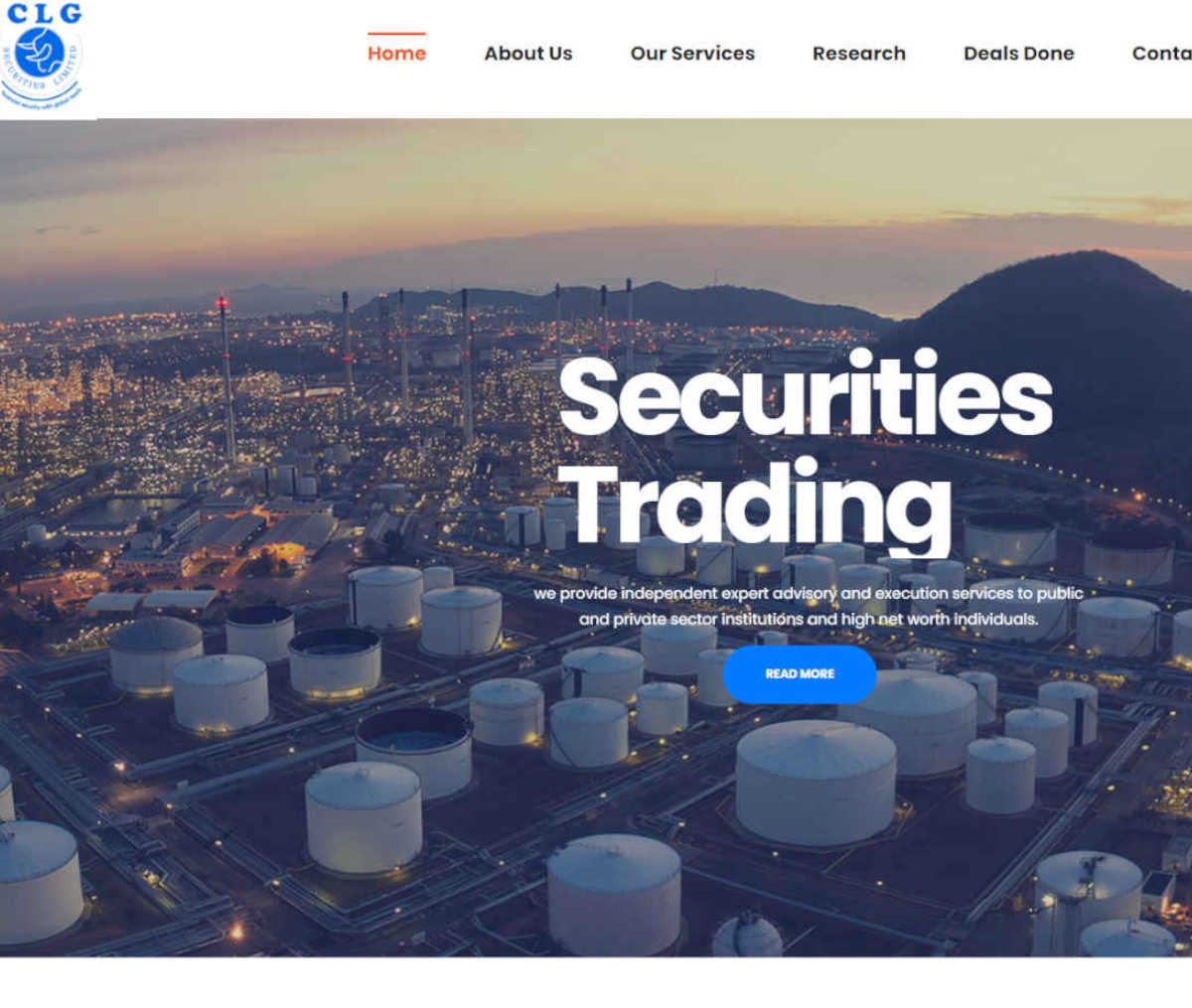 Página web de CLG Securities Limited