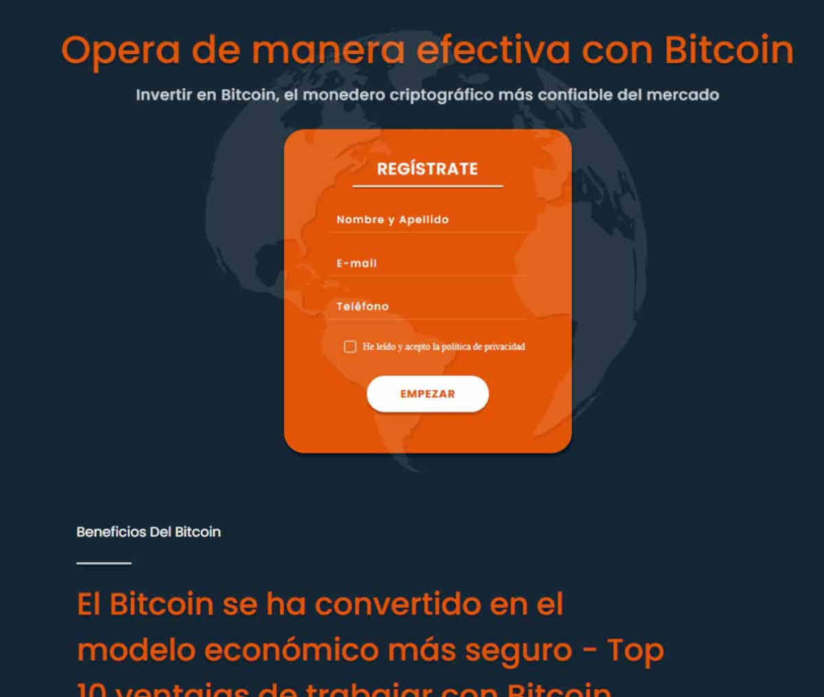 Página web de Club Crypto