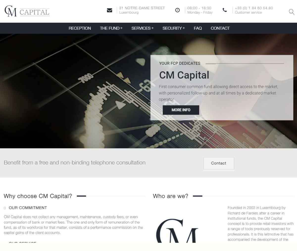 Página web de CM Capital