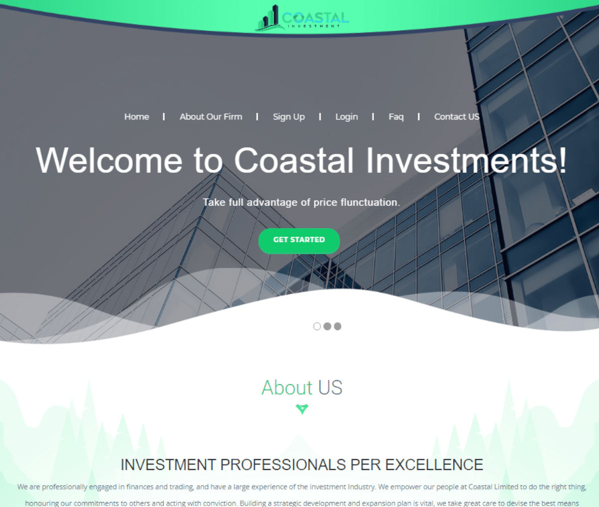 Página web de Coastal Investment