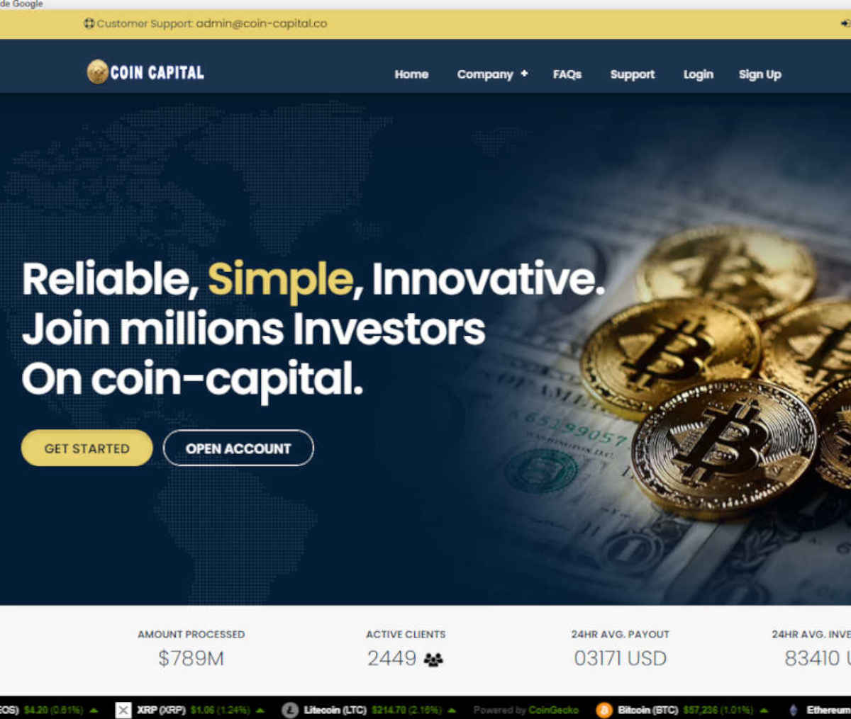 Página web de Coin-capital.co