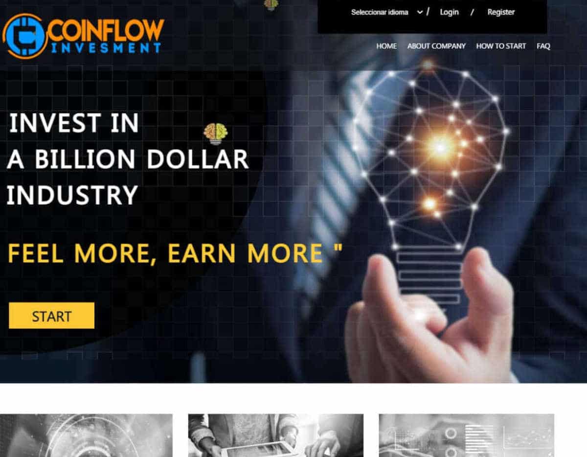 Página web de Coin Flow Investment