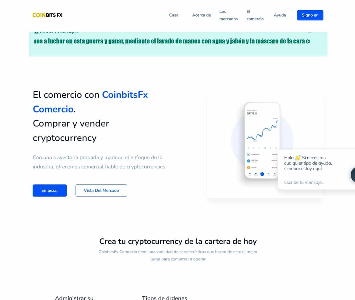 Página web de CoinbitsFx