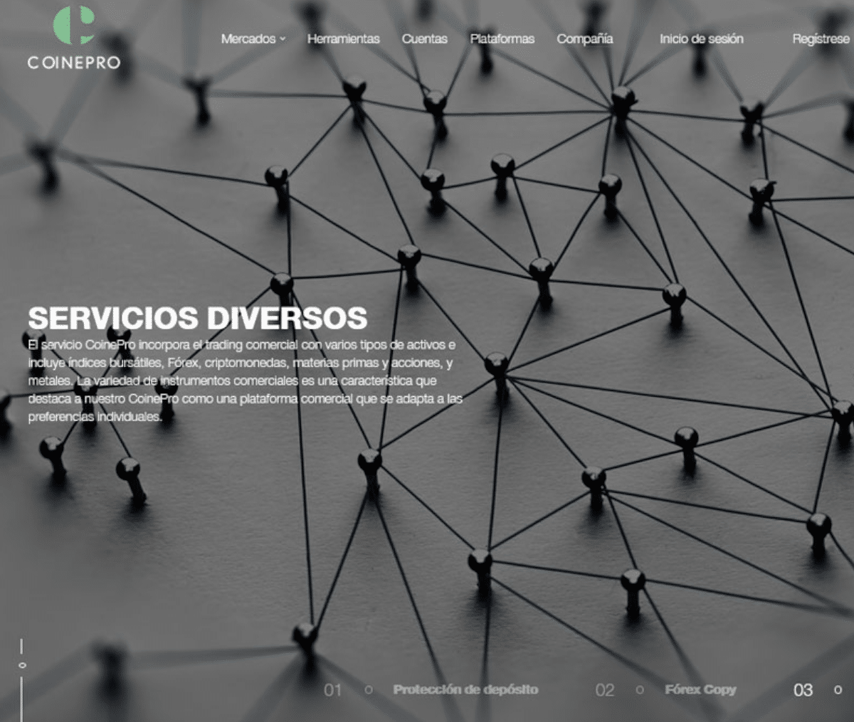 Página web de Coinepro
