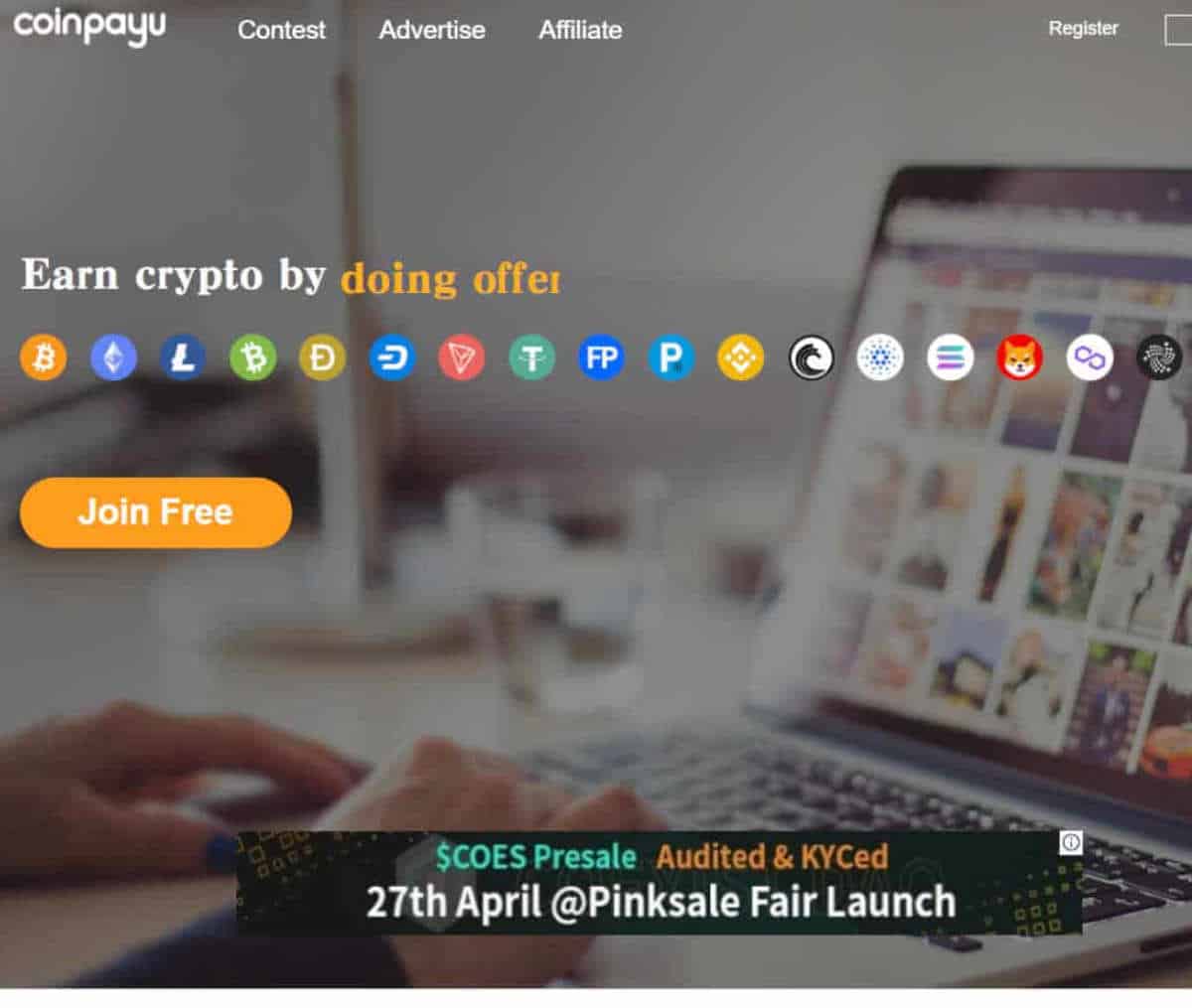 Página web de Coinpayu