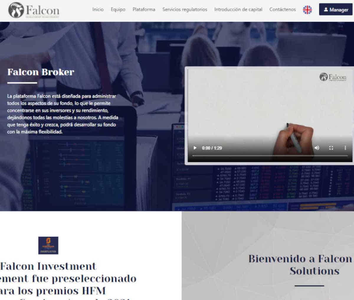 Página web de CorporateFalcon