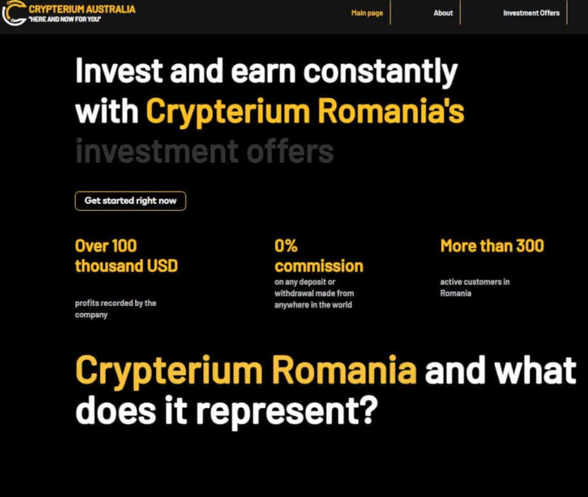 Página web de Crypterium