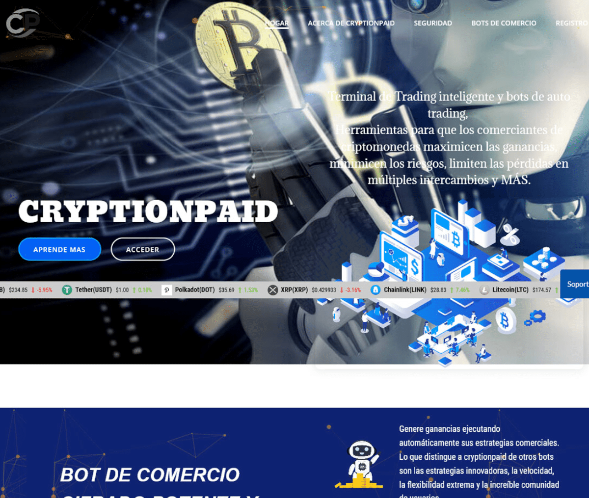 Página web de CryptionPaid