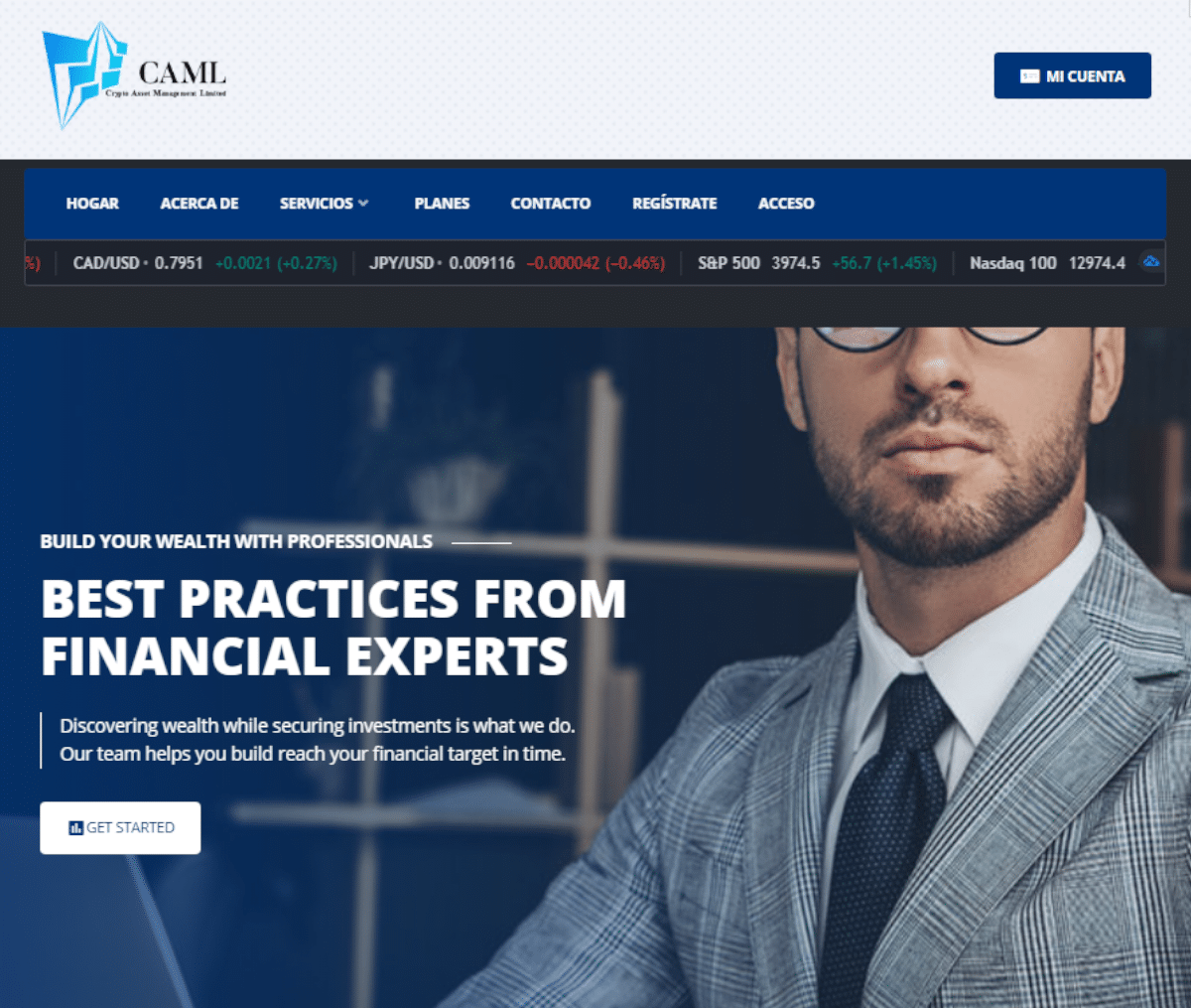 Página web de Crypto Asset Managed Limited